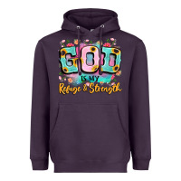 Plum god is my refuge and strength Heavyweight Hoodie - LillyAllenDesigns