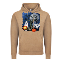Vintage Coffee halloween tree and ghosts Vintage Hoodie - AdoDesignShop
