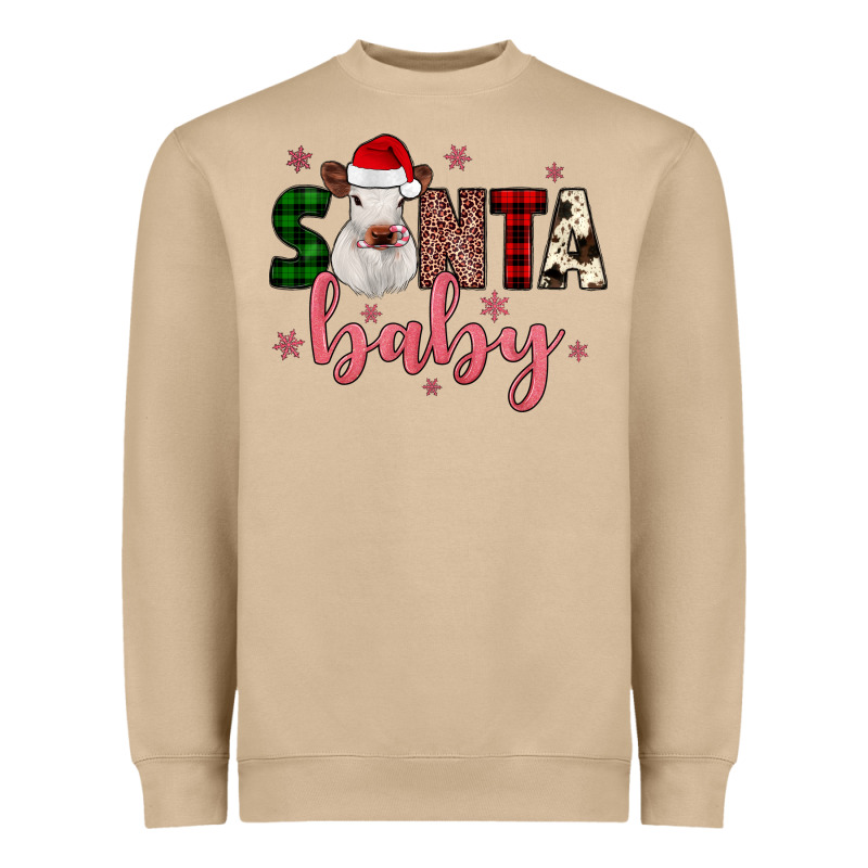 Santa Baby Cow Heavyweight Sweatshirt by JahusDesignShop | Teevron