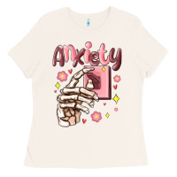 Bone anxiety skeleton hand Ladies Tee - MaliasSmallBusiness