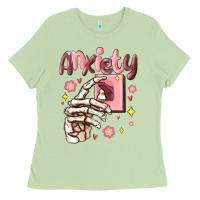 Matcha anxiety skeleton hand Ladies Tee - MaliasSmallBusiness