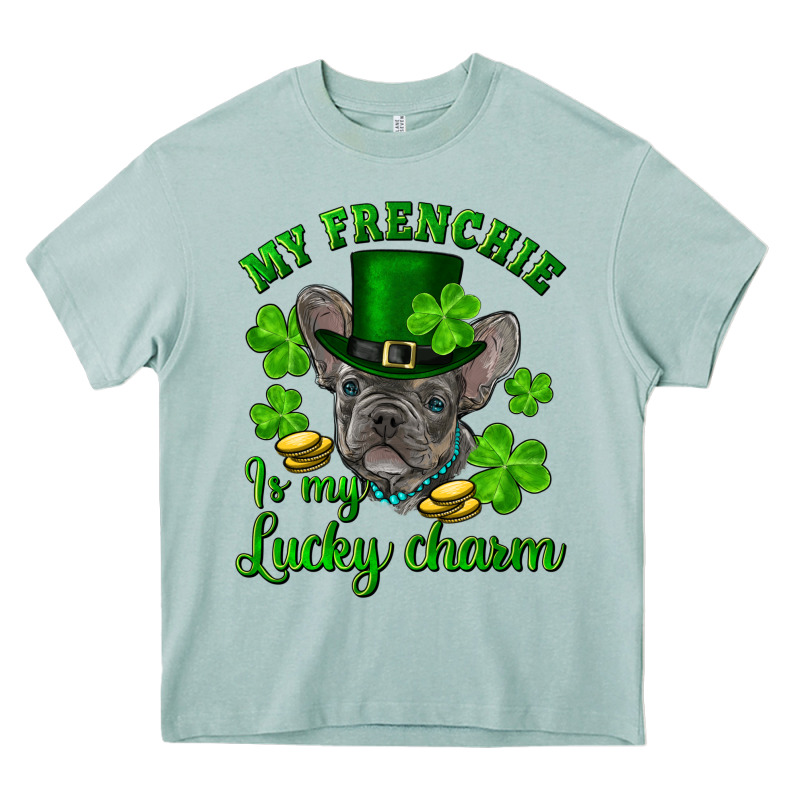 St.patrick's Day My French Bulldog Is My Lucky Charm Heavy Core Tee by RanaPortraitStore | Teevron