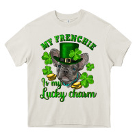 Cream st.patrick's day my french bulldog is my lucky charm Heavy Core Tee - RanaPortraitStore