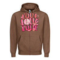 Chestnut love love love valentines day Zipper Hoodie - MaliasSmallBusiness
