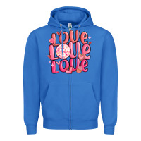 True Royal love love love valentines day Zipper Hoodie - MaliasSmallBusiness