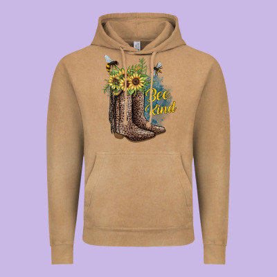 Bee Kind Vintage Hoodie Designed By Jahusdesignshop