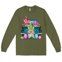 Army Green easter gnomes farm truck Long Sleeve Tee - Jasminsmagicworld