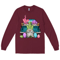 Burgundy easter gnomes farm truck Long Sleeve Tee - Jasminsmagicworld
