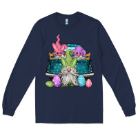 Navy easter gnomes farm truck Long Sleeve Tee - Jasminsmagicworld