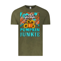 Vintage Olive pumpkin junkie Vintage Tee - Artiststas
