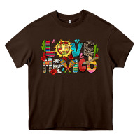 Chocolate Brown love mexico Heavy Core Tee - Zillion Design Studio