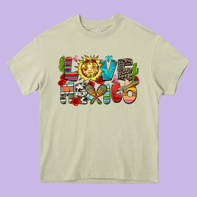 Love Mexico Heavy Core Tee Designed By Zillion Design Studio