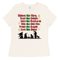 Bone jesus and family belive like mary Ladies Tee - MaliasSmallBusiness