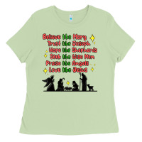 Matcha jesus and family belive like mary Ladies Tee - MaliasSmallBusiness