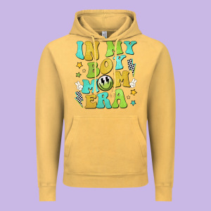 In My Boy Mom Era Vintage Hoodie Designed By Jahusdesignshop
