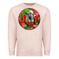 Pale Pink christmas hampshire sheep Premium Sweatshirt - LillyAllenDesigns