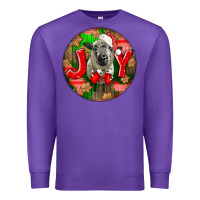 Purple christmas hampshire sheep Premium Sweatshirt - LillyAllenDesigns