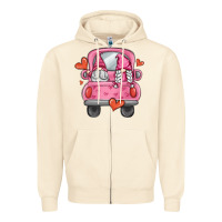 Sandshell valentines day gnome truck Zipper Hoodie - MaliasSmallBusiness