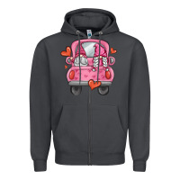 Smoke valentines day gnome truck Zipper Hoodie - MaliasSmallBusiness