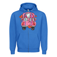 True Royal valentines day gnome truck Zipper Hoodie - MaliasSmallBusiness
