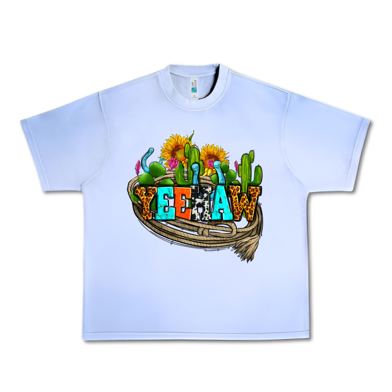 Yeehaw And Cactus With Horseshoe Urban Heavy Tee by AdoDesignShop | Teevron