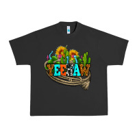 Pigment Black yeehaw and cactus with horseshoe Urban Heavy Tee - AdoDesignShop