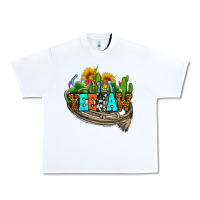 White yeehaw and cactus with horseshoe Urban Heavy Tee - AdoDesignShop