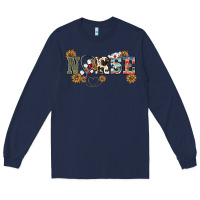 Navy western nurse Long Sleeve Tee - BarkalooDesign