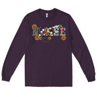 Plum western nurse Long Sleeve Tee - BarkalooDesign