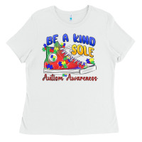 White be a kind sole autism awareness Ladies Tee - MaliasSmallBusiness