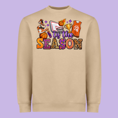 Tis The Season Basketball Heavyweight Sweatshirt Designed By Jasminsmagicworld
