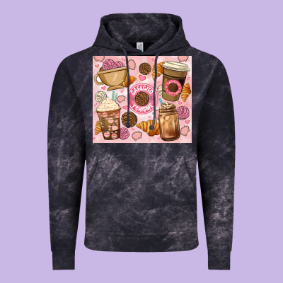 Cafecito Y Chisme. Vintage Hoodie Designed By Jahusdesignshop