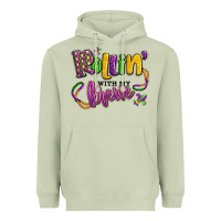 Matcha rollin' with my krewe mardi gras Heavyweight Hoodie - LillyAllenDesigns