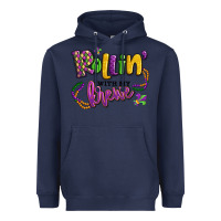 Navy rollin' with my krewe mardi gras Heavyweight Hoodie - LillyAllenDesigns