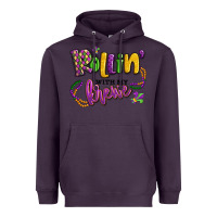 Plum rollin' with my krewe mardi gras Heavyweight Hoodie - LillyAllenDesigns