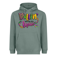 Sage rollin' with my krewe mardi gras Heavyweight Hoodie - LillyAllenDesigns