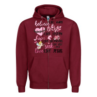 Burgundy christian valentines Zipper Hoodie - MaliasSmallBusiness
