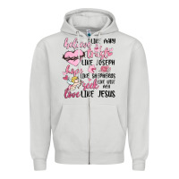 Dove Grey christian valentines Zipper Hoodie - MaliasSmallBusiness
