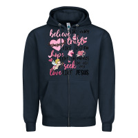 Navy christian valentines Zipper Hoodie - MaliasSmallBusiness