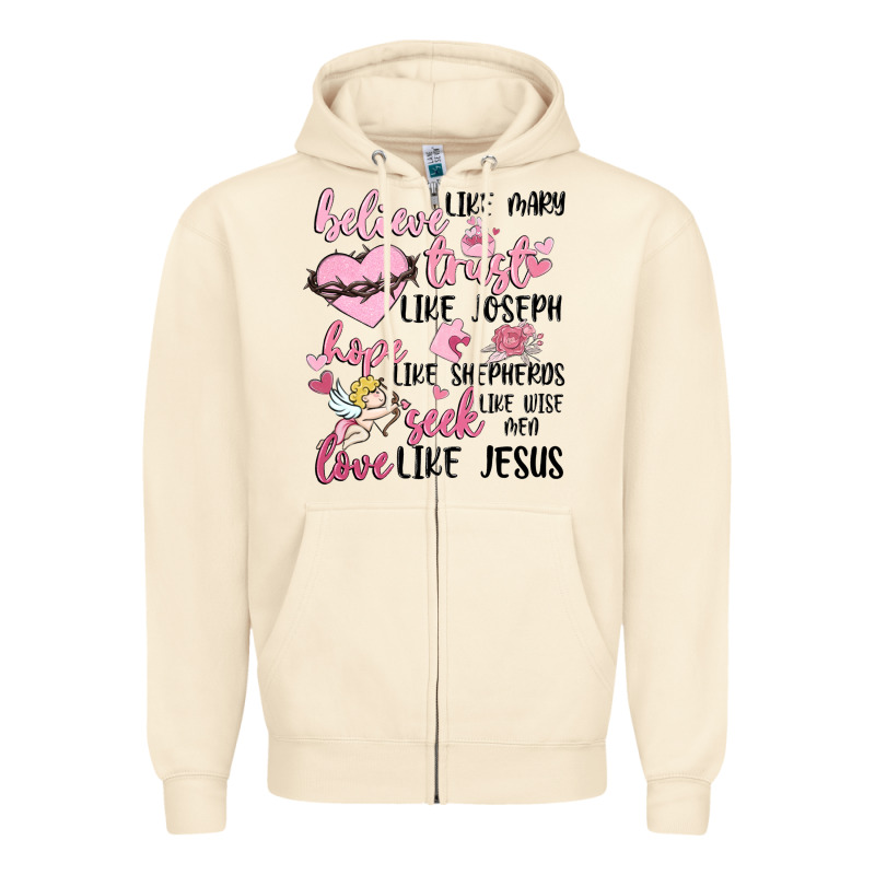Christian Valentines Zipper Hoodie by MaliasSmallBusiness | Teevron