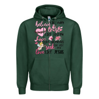 Sports Green christian valentines Zipper Hoodie - MaliasSmallBusiness