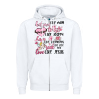 White christian valentines Zipper Hoodie - MaliasSmallBusiness