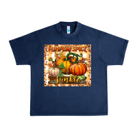 Navy pumpkin spice junkie tumbler Urban Heavy Tee - BundleAndBundleShop