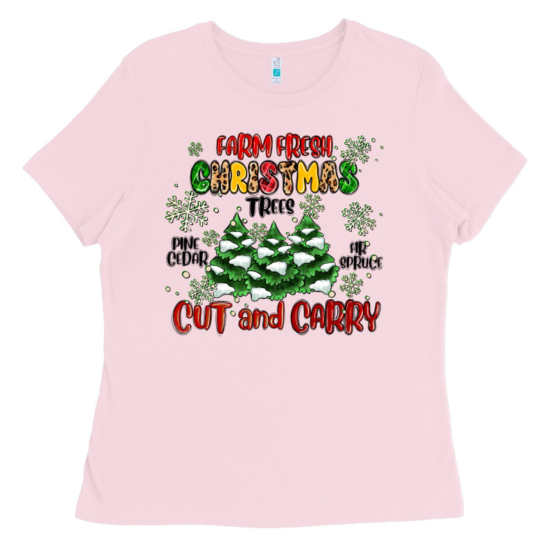 Farm Fresh Christmas Trees Ladies Tee by MaliasSmallBusiness | Teevron