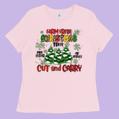 Ladies Tee farm fresh christmas trees