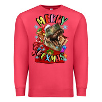 Cardinal t rex merry rexmas Premium Sweatshirt - LillyAllenDesigns
