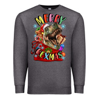 Charcoal Heather t rex merry rexmas Premium Sweatshirt - LillyAllenDesigns