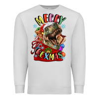 Dove Grey t rex merry rexmas Premium Sweatshirt - LillyAllenDesigns
