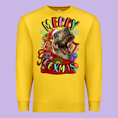 T Rex Merry Rexmas Premium Sweatshirt Designed By Lillyallendesigns