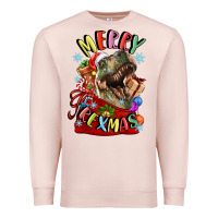 Pale Pink t rex merry rexmas Premium Sweatshirt - LillyAllenDesigns